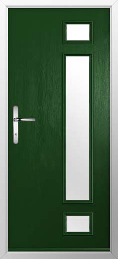 Rimini Glazed Solidor Composite Door in Green