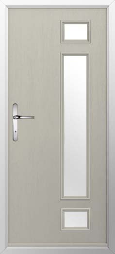 Rimini Glazed Solidor Composite Door in Pebble Grey