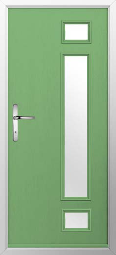 Rimini Glazed Solidor Composite Door in Pistachio Green