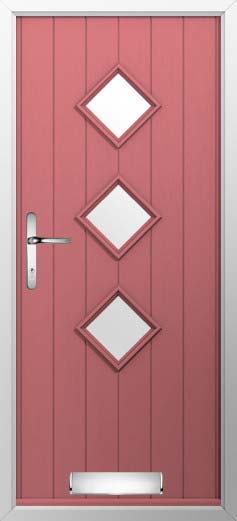 Roma Glazed Solidor Composite Door in Antique Rose