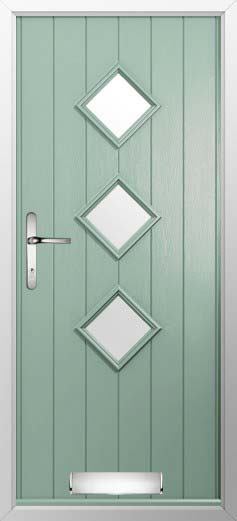 Roma Glazed Solidor Composite Door in Chartwell Green