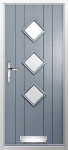 Roma Glazed Solidor Composite Door in French Grey