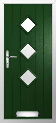 Roma Glazed Solidor Composite Door in Green