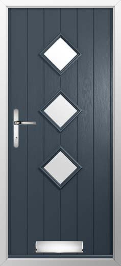 Roma Glazed Solidor Composite Door in Anthracite Grey