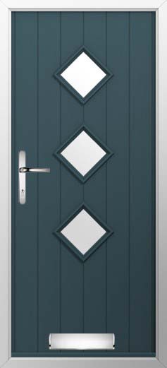 Roma Glazed Solidor Composite Door in Midnight Grey