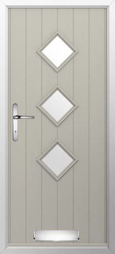 Roma Glazed Solidor Composite Door in Pebble Grey