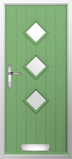 Roma Glazed Solidor Composite Door in Pistachio Green