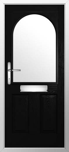 Stafford 1 Glazed Solidor Composite Door in Black