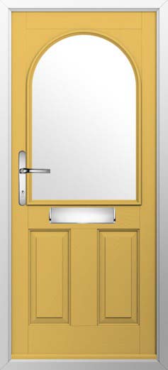 Stafford 1 Glazed Solidor Composite Door in Buttercup Yellow