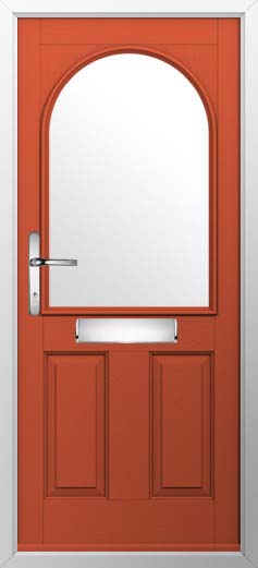 Stafford 1 Glazed Solidor Composite Door in Copper Flame