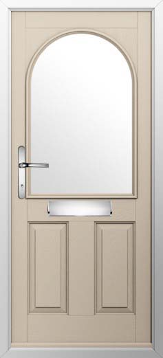 Stafford 1 Glazed Solidor Composite Door in Cream