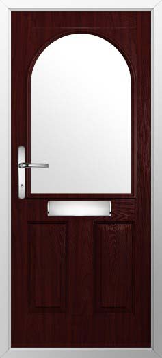 Stafford 1 Glazed Solidor Composite Door in Rosewood