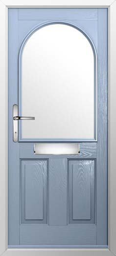 Stafford 1 Glazed Solidor Composite Door in Duck Egg Blue