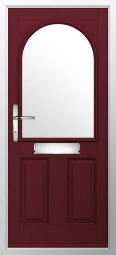 Stafford 1 Glazed Solidor Composite Door in Deep Merlot