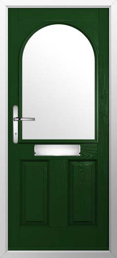 Stafford 1 Glazed Solidor Composite Door in Green