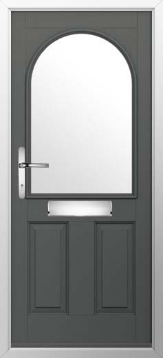 Stafford 1 Glazed Solidor Composite Door in Granite Grey