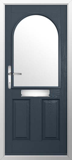Stafford 1 Glazed Solidor Composite Door in Anthracite Grey