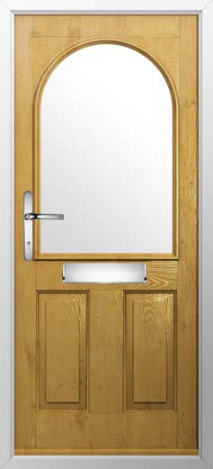 Stafford 1 Glazed Solidor Composite Door in Irish Oak