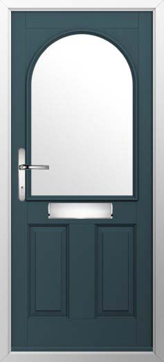 Stafford 1 Glazed Solidor Composite Door in Midnight Grey