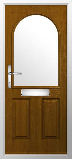 Stafford 1 Glazed Solidor Composite Door in Oak