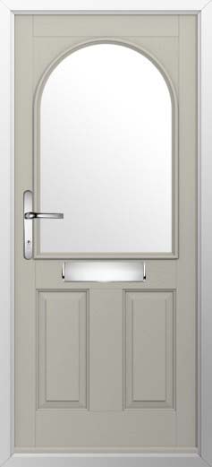 Stafford 1 Glazed Solidor Composite Door in Pebble Grey