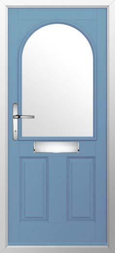 Stafford 1 Glazed Solidor Composite Door in Pottery Blue