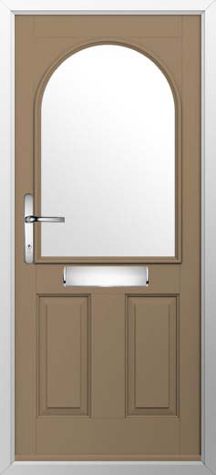 Stafford 1 Glazed Solidor Composite Door in Truffle Brown