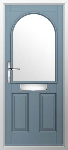 Stafford 1 Glazed Solidor Composite Door in Twilight Grey