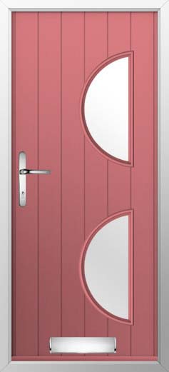 Siena Glazed Solidor Composite Door in Antique Rose
