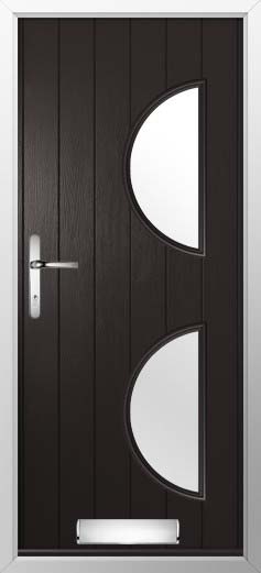 Siena Glazed Solidor Composite Door in Black Brown