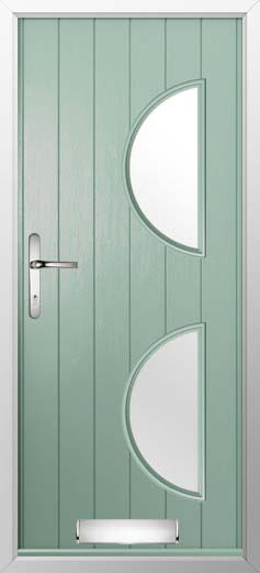 Siena Glazed Solidor Composite Door in Chartwell Green