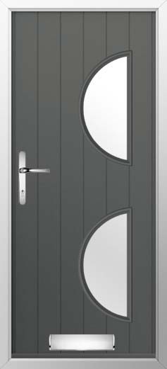 Siena Glazed Solidor Composite Door in Granite Grey
