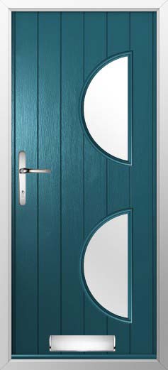 Siena Glazed Solidor Composite Door in Peacock Blue