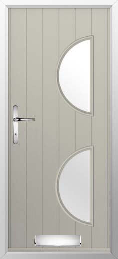 Siena Glazed Solidor Composite Door in Pebble Grey