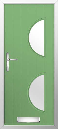 Siena Glazed Solidor Composite Door in Pistachio Green