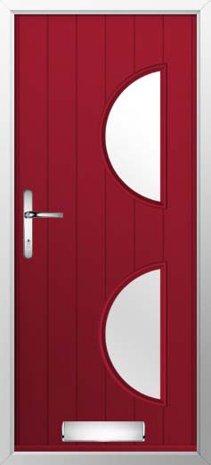 Siena Glazed Solidor Composite Door in Ruby Red