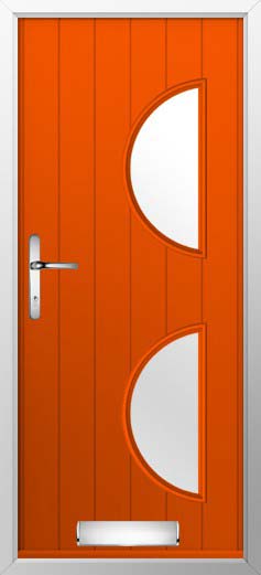 Siena Glazed Solidor Composite Door in Tangerine