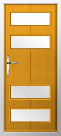 Sorrento Glazed Solidor Composite Door in Amber Gold