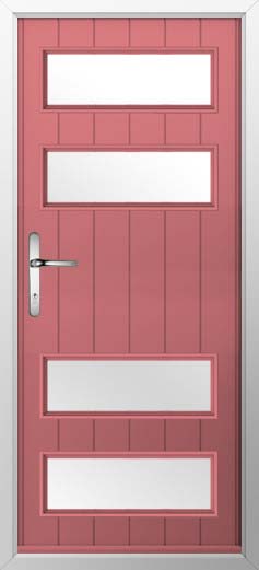 Sorrento Glazed Solidor Composite Door in Antique Rose