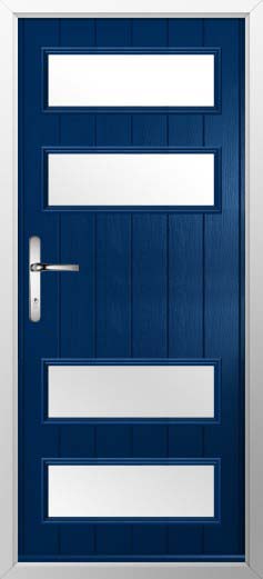 Sorrento Glazed Solidor Composite Door in Blue