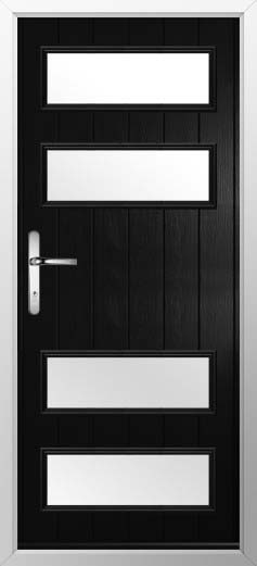 Sorrento Glazed Solidor Composite Door in Black