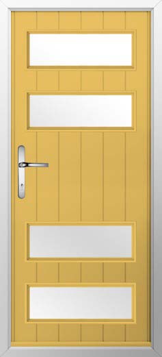 Sorrento Glazed Solidor Composite Door in Buttercup Yellow