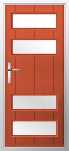 Sorrento Glazed Solidor Composite Door in Copper Flame