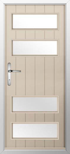 Sorrento Glazed Solidor Composite Door in Cream
