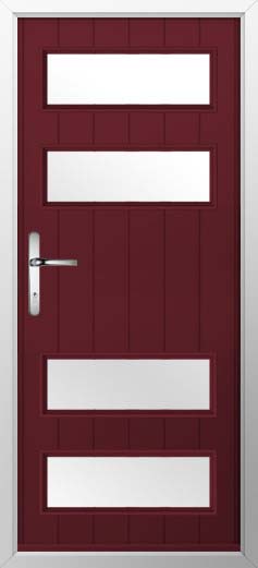 Sorrento Glazed Solidor Composite Door in Deep Merlot