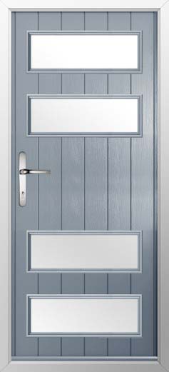 Sorrento Glazed Solidor Composite Door in French Grey