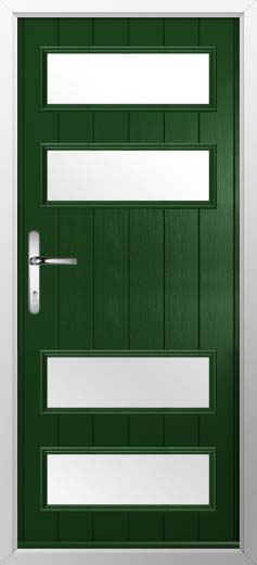 Sorrento Glazed Solidor Composite Door in Green