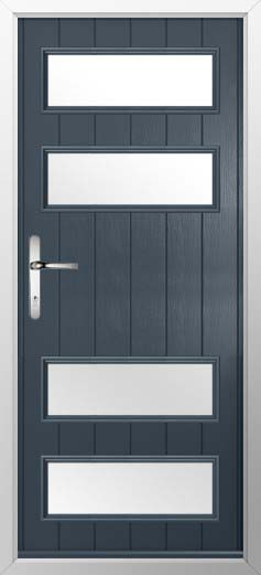 Sorrento Glazed Solidor Composite Door in Anthracite Grey