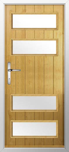 Sorrento Glazed Solidor Composite Door in Irish Oak