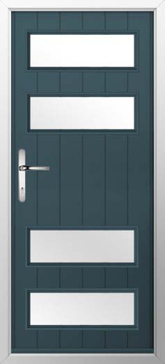 Sorrento Glazed Solidor Composite Door in Midnight Grey